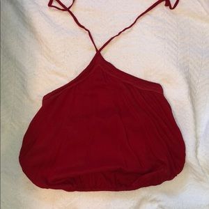 Red halter top Size M